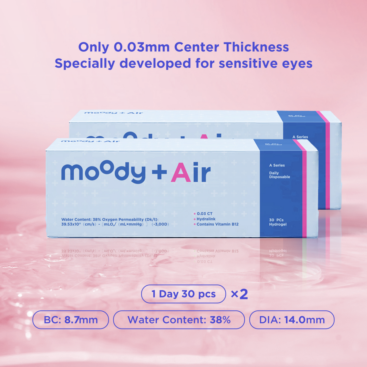 moodyPlus A Diario Contacts, 30 pcs, 2pack