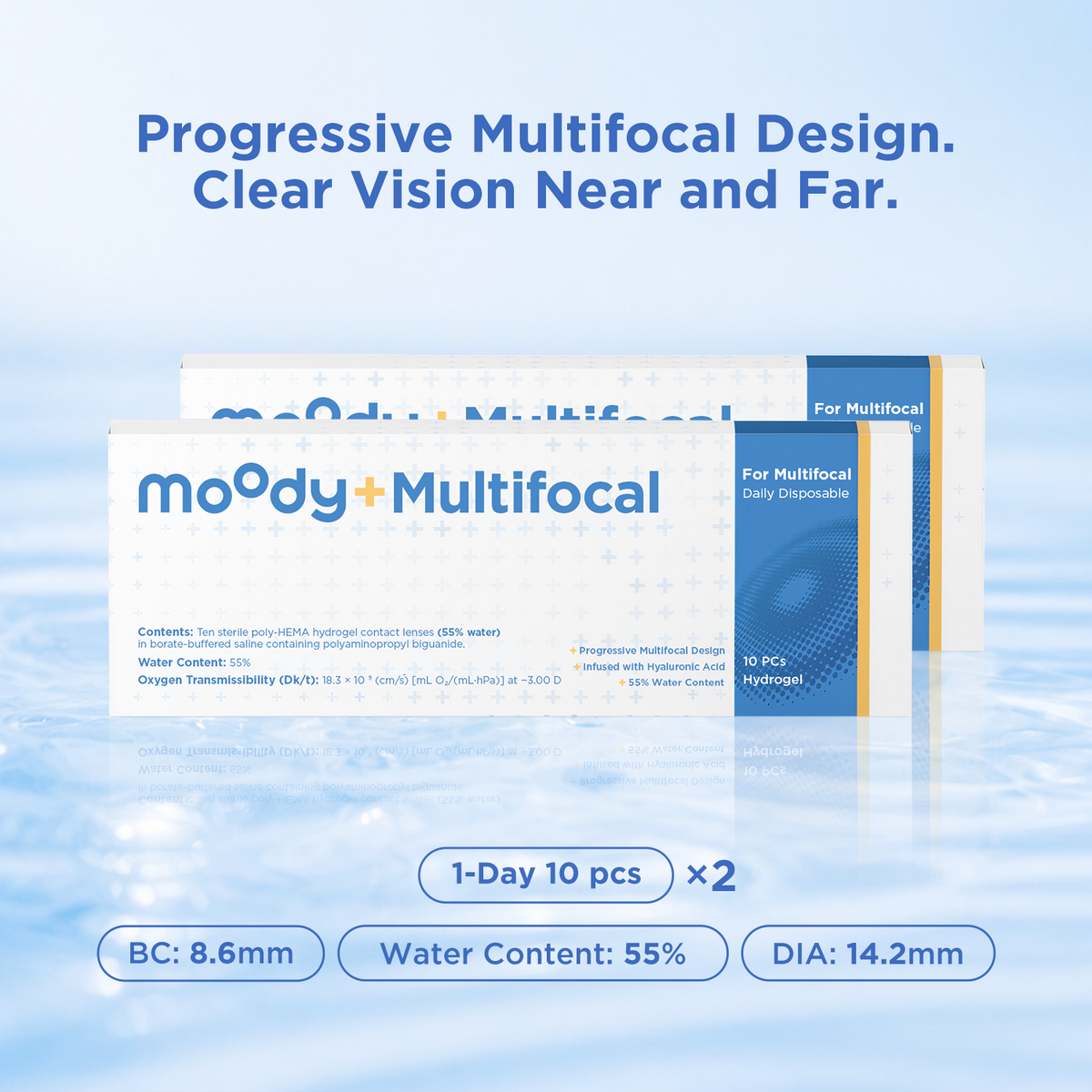 moodyPlus Multifocal Daily, 10 pcs, 2 pack