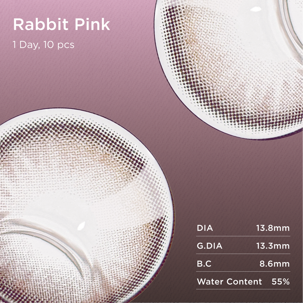 Rabbit Pink | Lentilles de couleur 1 jour