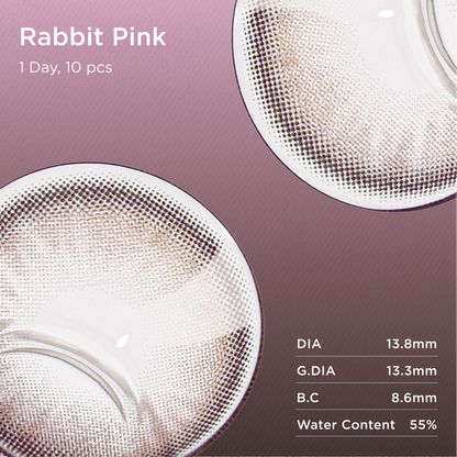 Rabbit Pink | Lentilles de couleur 1 jour