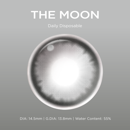 The Moon grey color contacts